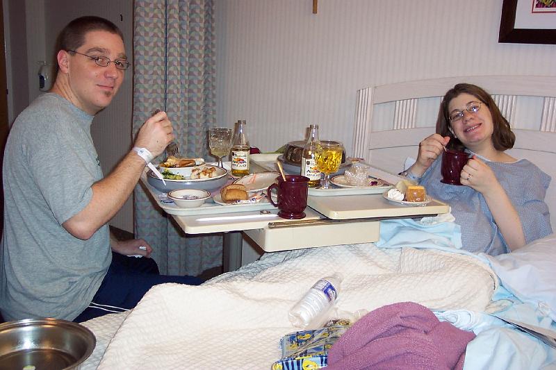 Kalin12-31Afternoon 015.jpg - Kasey and Lindsey enjoying their celebratory dinner.